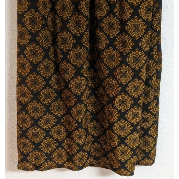 Wmn's Anthropologie MAPLE 100% Silk Medallion Dress with Black Lace Trim/Back XS - Picture 8 of 9